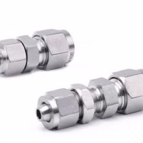 Compression / Quick-Screw Straight & Bulkhead Connectors — FerruleX stainless steel fittings
