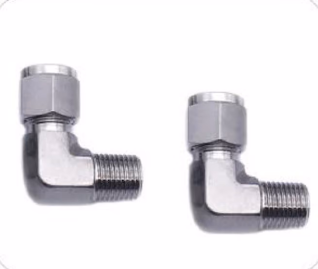 Ground Finish Male Elbow — FerruleX stainless steel fittings