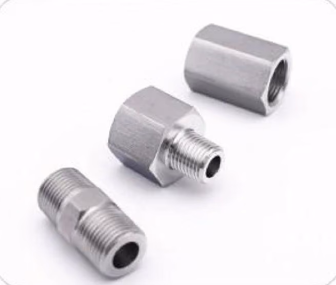 Male-Female Straight Adapter — FerruleX stainless steel fittings